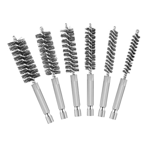 Image of TAODAN 6PCS 304 Stainless Steel Hole Brush Copper Pipe Cleaner Twisted Wire Cleaning Brush Suitable for Drill and Impact Driver and Mould Grinder