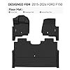 Bingoliner Floor Mats for 2015-2025 2026 Ford F150 - All Weather for Ford F-150 Floor Mats Waterproof Interior Accessories