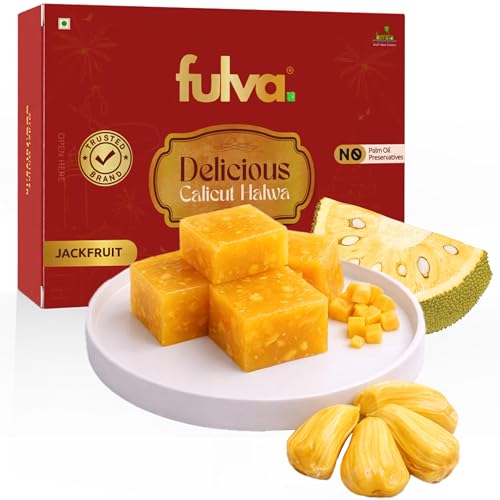 Image of Fulva Kerala Jackfruit Halwa 200g, Original Kozhikode Halwa Traditional Indian Sweet with Authentic Jackfruit Flavor, Soft and Chewy Dessert for Festive Occasions and Celebrations