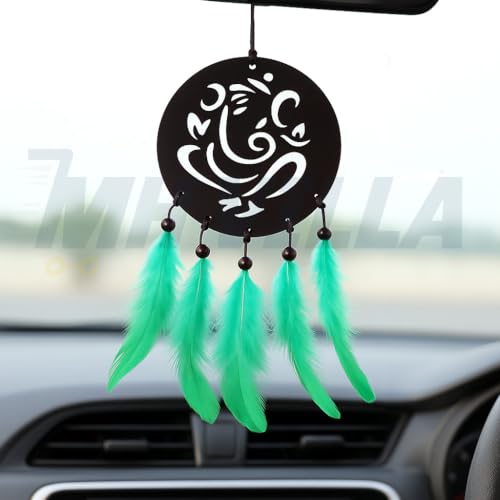 Image of Dream Catcher Car Hanging Handmade Hanging Wall Hangings, Home Decor Garden, Car, Outdoor, Bedroom Pack of 1 (BLU GANESH-01)