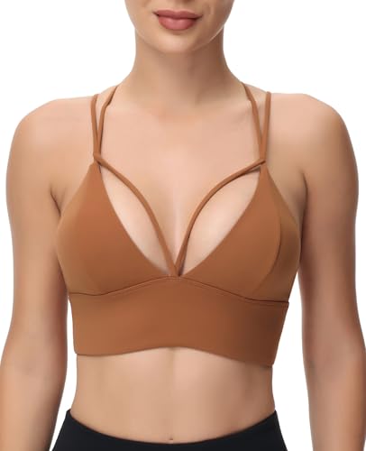 Image of MotoRun Bralettes for Women, Strappy Sports Bra Push up Bralette Sexy Bras Rave Top
