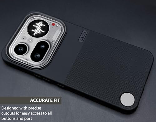 Image of NIUKIN Rugged Soft Back Case for Nothing Phone 4a Pro 5G | Shockproof Scatrchproof Cover | Black (Design 02)