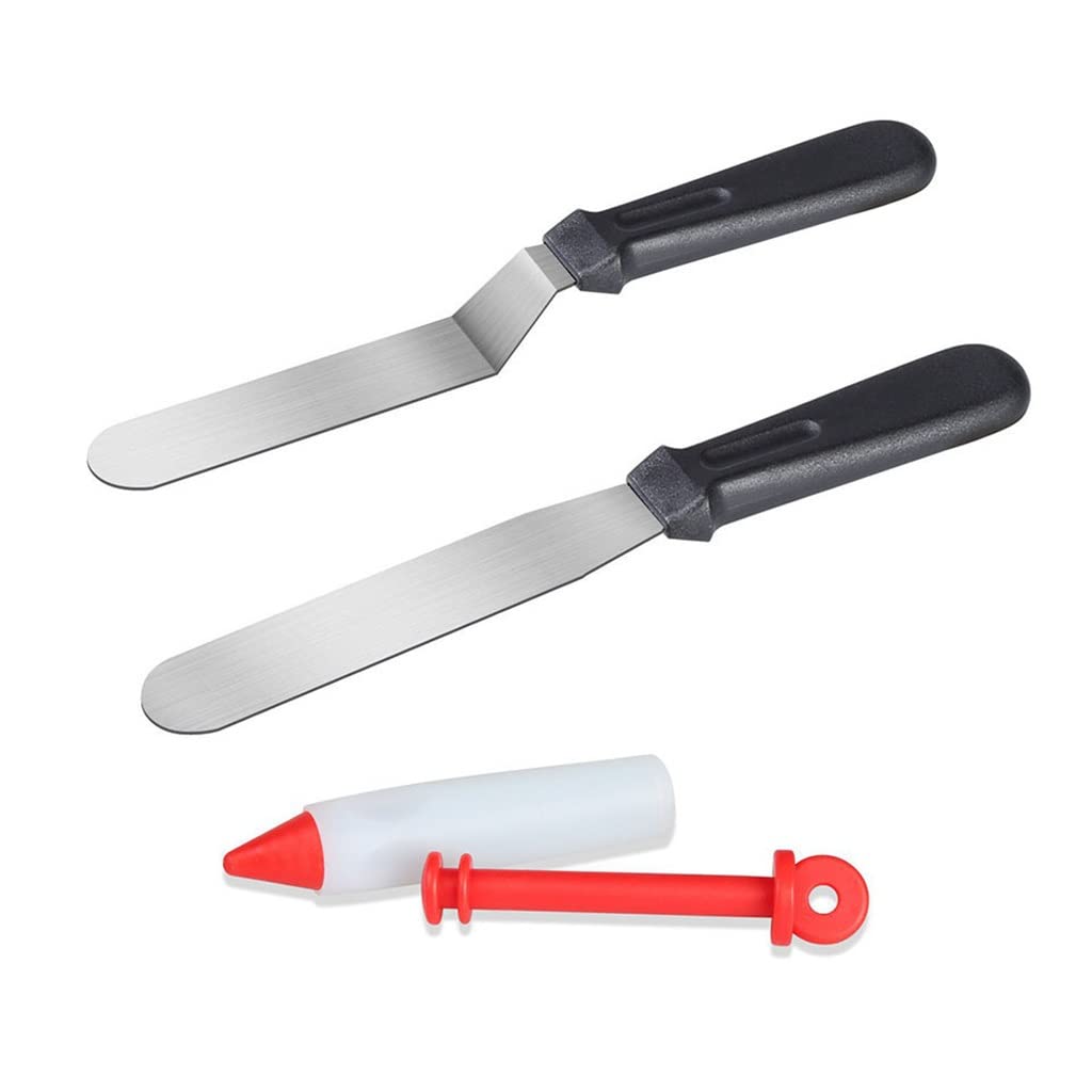 12-teiliges Tortenzubehör-Set: Schichttortenaufsatz, Drehteller, Dekorierstift, Zuckerglätter, Kupplung, Backförmchen
