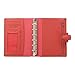 Filofax Finsbury Organizer, Pocket Size, Coral - Traditional Grained Leather, Six Rings, Week-to-View Calendar Diary, Multilingual, 2025 (C025553-25)