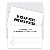 Dinggaogao You're Invited Birthday Party Invitations with Envelopes - 4x6 Inch, Birthday Party Decoration (20 invitations + 20 Envelopes)