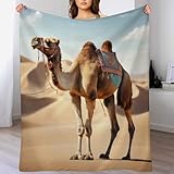 Kamel Decke Wohndecke Warm & Kuschelig, Überwurf Ideal Für Draußen, Camping, Couch, Bett, Reisen...