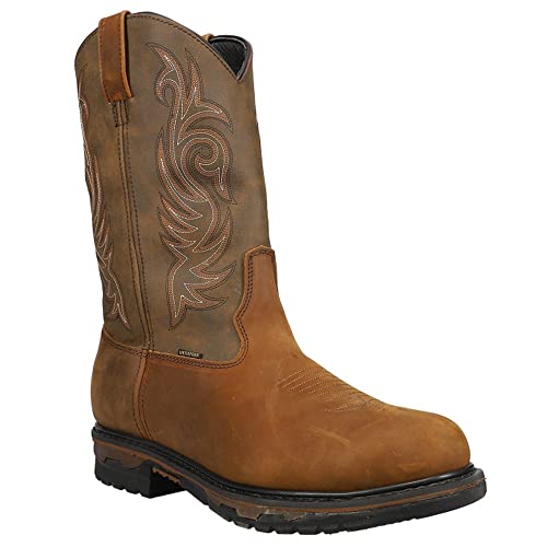 Laredo Mens Hammer Distressed Round Toe Dress Boots Mid Calf - Brown - Size 10.5 D #TOP1