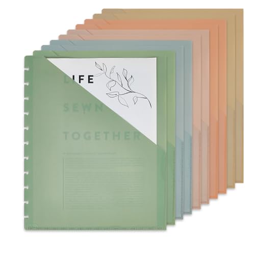 Intercalaires de poche à disque avec pochettes de rangement en 5 couleurs