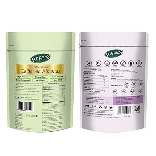 Image of Happilo 100% Natural Premium Whole Cashews, 200g and Happilo 100% Natural Premium Californian Almonds, 200g