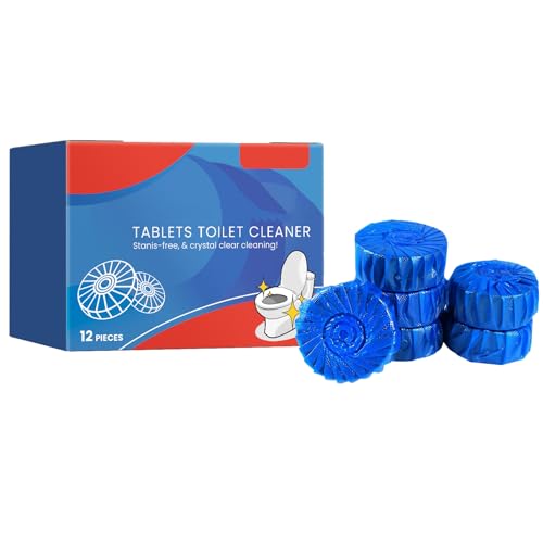 KOAHDE Bloc de Nettoyage de Toilette,Toilettes Propres Désodorisant,Bloc Sanitaire Bicolore,Blocs WC Eau Bleue,Blocs de Nettoyage pour Toilettes Bleu,Bloc de Toilette Encastré,10PC