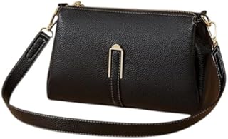 ZOYAEBAZAR Sling Bag with Main Compartment and Two Inner Pockets, Black Leather Crossbody Bag with Adjustable Strap |Sling...