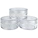 (Quantity: 10 Pieces) Beauticom 10G/10ML Round Clear Jars with Screw Cap Lids for Makeup, Lotion, Creams, Eyeshadow, Cosmetic Product Samples - BPA Free