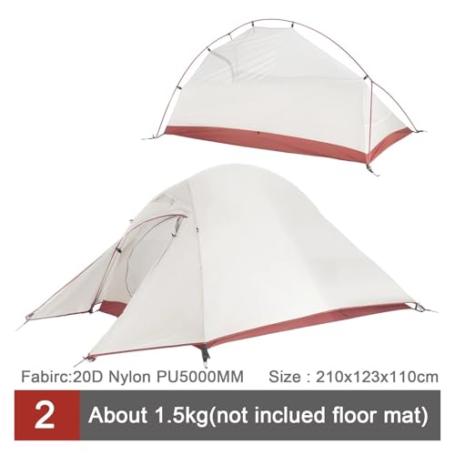 Tienda campaña de nailon ligero impermeable para acampada y trekking de montaña 2