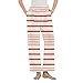 Women's Plush Pajama Pants Fleece Soft Straight Leg Warm Winter Lounge Sleep Pants Striped Pjs Bottoms with Pockets