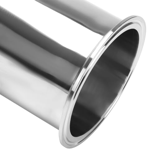 Image of DERNORD Reducing Clamp Tee 3 Way Stainless Steel 304 Sanitary Fitting (Pipe OD: 4 inch x 4 inch x 2 inch)