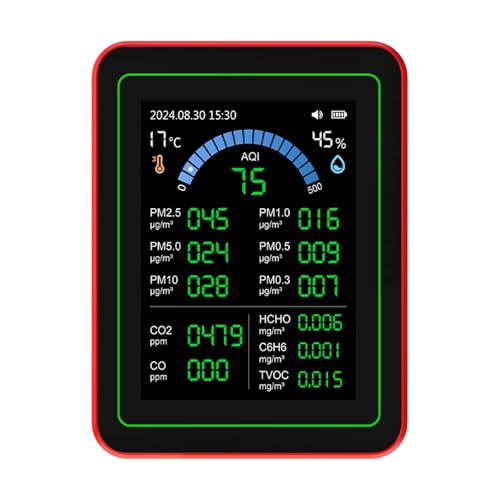 18 in 1 Portable Quality Tester LCD Screen Backlight Indoor Air Quality Meter for Home Cars