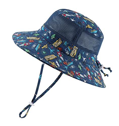 Image of Home Prefer UPF50+ Wide Brim Sun Hat Boys Girls Sun Protection Hat Zoo Beach Swim Safari Bucket Hat for Baby Toddler Kid