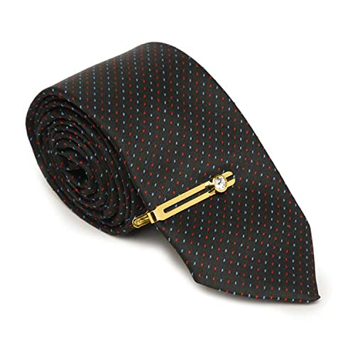 Image of MUTAQINOTI Mens Woven Premium Silk Necktie Suit Accessories Set With Pocket Square Cufflinks Brooch Golden Tie Pin (TEGP2)
