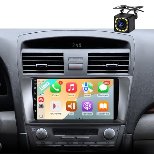 Leadfan Linux Car Radio for Toyota Camry 2006 2007 2008 2009 2010 2011 Fast Boot Wireless CarPlay & Android Auto 9 inch Touch Screen for Toyota Camry Bluetooth FM 1280P Backup Camera SWC