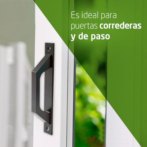 Miniatura 5 de Amig - Manillón De Líneas Rectas De Aluminio Color Negro Para Puertas Correderas O Abatibles - 198 X 25 X 40 Mm - Tirador De Asa Funcional Y Cómodo