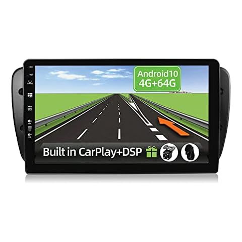 YUNTX Android 10 Autoradio con DSP integrado y 4 LED Cámara Cover