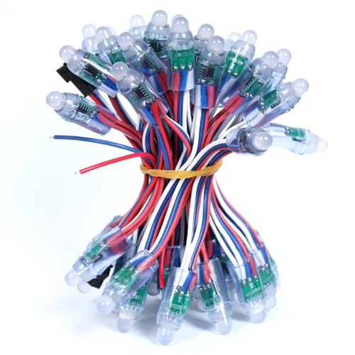 ruimeimei 50 unidades DC5V WS2811 RGB a todo color píxeles digitales direccionables LED cadena impermeable para publicidad al aire libre