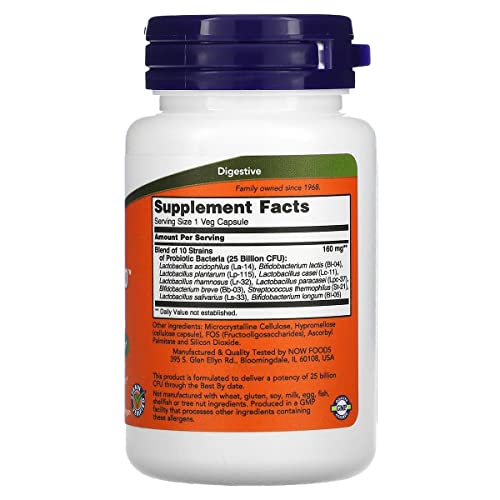 Now Foods, PROBIÓTICO-10 25 BILHÕES 50 VCAPS