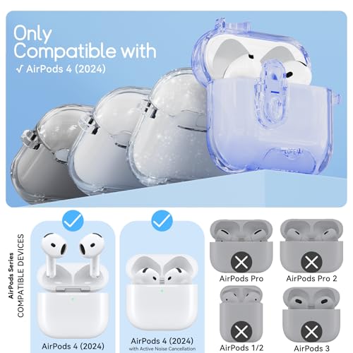 Image of for AirPods 4 Case 2024 with Safety Lock,Sky Blue