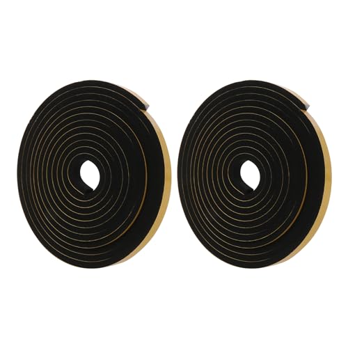 RDEXP 2 Pieces Rubber Weather Stripping Door Seal Strip Insulation Tape 1/2