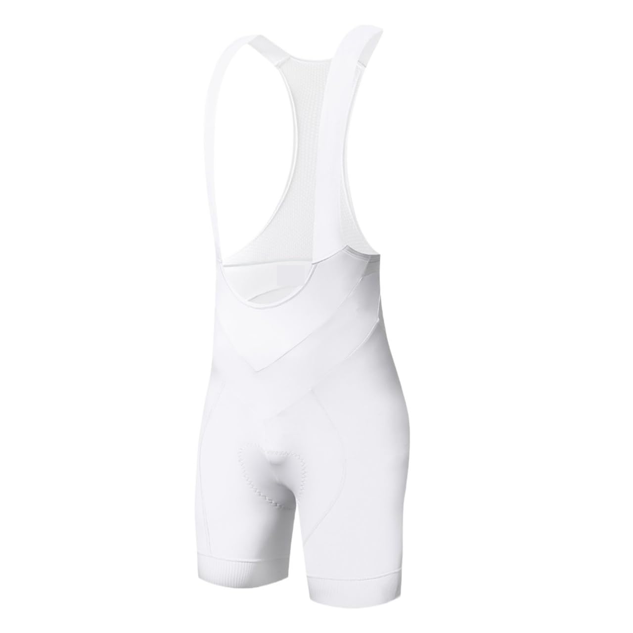 Cuissard à Bretelles Femme Cuissard de Cyclisme for Femme avec Coussinet de Cyclisme 6 Heures, Short de vélo de Route et de Montagne Respirant, Collant de vélo(White,S)