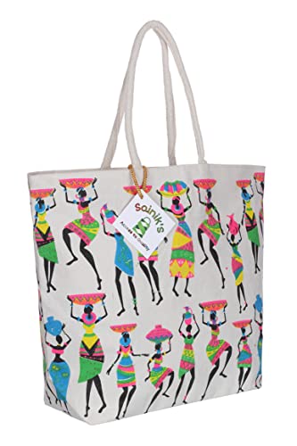 Image of SAINIK'S - ACCESS TO QUALITY Tote Bags for Women with Zip, College Bag for Girls, Tote Bag for Traveling & Daily Use | Gifts for Women -