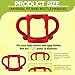 TonGass (4-Pack) Bottle Handles for Dr Brown Narrow Baby Bottles with Easy Grip Handles to Hold Their Own Bottle - BPA-Free Soft Silicone - Red Blue Pink and White