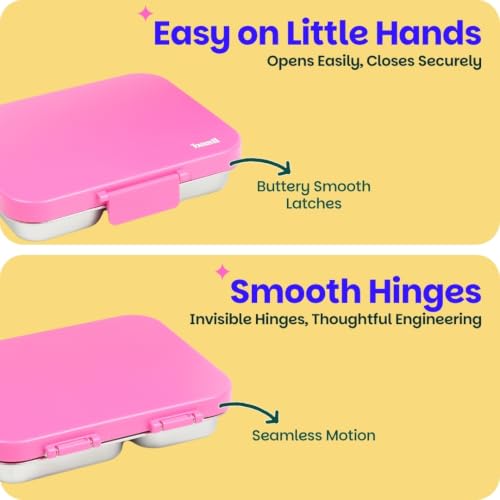 Image of Basil Bento Ace 3 Compartment Stainless Steel Lunch Box