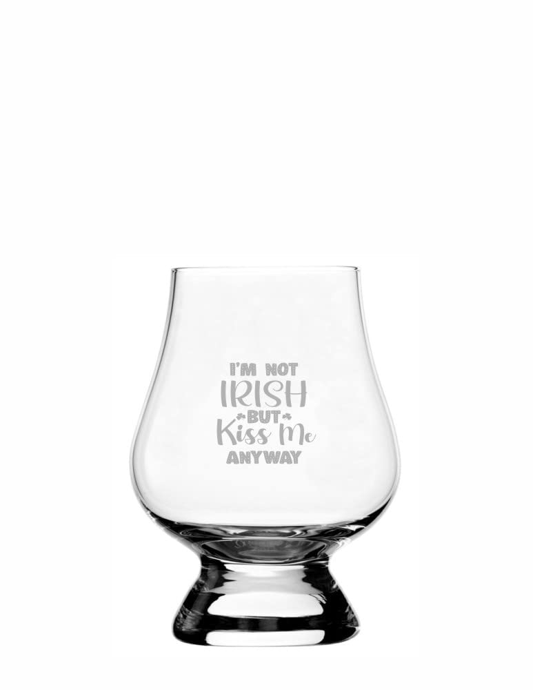 Im Not Irish St Patrick's Day Etched 2.5oz Miniature Wee Whisky Glass Compatible With Glencairn Accessories
