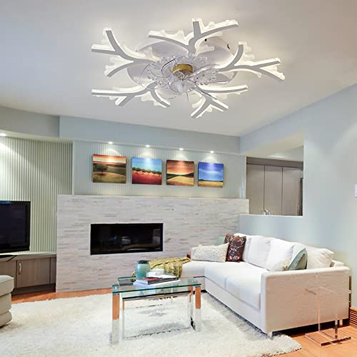 Lustre ventilateur de plafond réversible connecté avec éclairage - 8