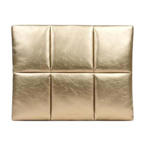 Image of Comfyable Puffy Laptop Sleeve 13 Inch 14 Inch, Puffer Laptop Carrying Case, Pillow Case Compatible with MacBook Air M4 2025 M3 M2 M1, MacBook Pro M5 M4 Pro /Max, Gold