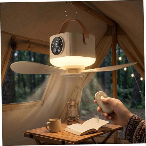 Ventilador de techo de 7200mah portátil con control remoto y soporte múltiple 3