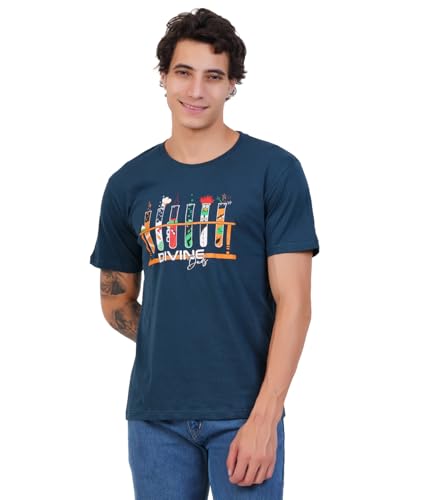 Image of Men's Super Combed Cotton Round Neck Half Sleeve T-Shirt | Soft Breathable Cotton Fabric | Stylish Comfortable Wearfor Men | Quality Regular Fit