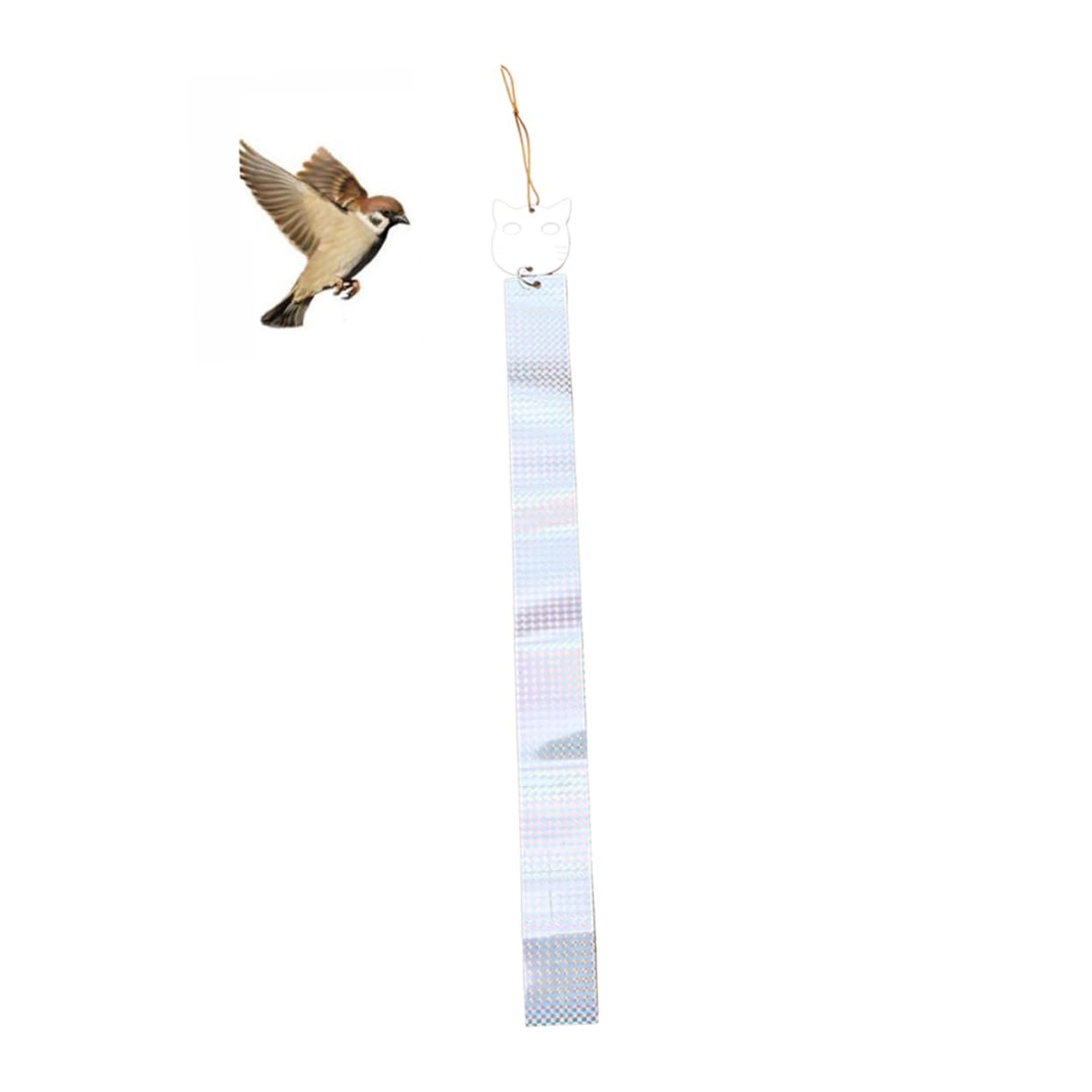 Toddmomy 2 Set Nastro di Respingere Gli Uccelli Nastro per Uccelli Deterrente Nastro per Aquiloni Nastro Riflettente per Spaventare Nastro Spaventoso 5 Pezzi*2