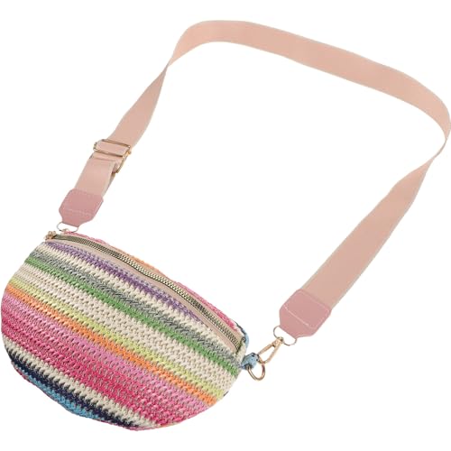 Riñonera pequeña para mujer estilo bohemio de tejido pp para viajes