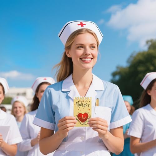 Image of HOWAF Nurses Week Gifts Bulk 2025 Nurse Pens Nurse Notebook Set, Thank You Nurses Gift Notepads Ballpoint Pens Bulk for Nurse Day Gifts Supplies RN Themed Gifts Nursing Grad Gifts