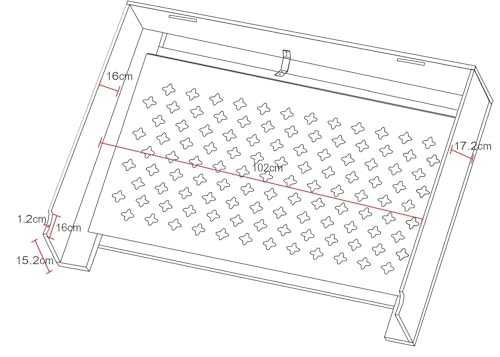 DuraTherm® Radiator Cover White Painted Traditional Cross Slat Shelves MDF Cabinet Shelf for Radiators, Living Rooms, Bedrooms, Medium (W: 112cm / H: 81.5cm / D: 19cm) - Image 4