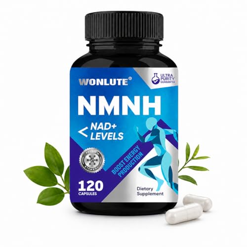 NMNH Kapseln Hochdosiert 1000MG NAD Aktivator Für natürlichen Energieboost & Anti-Aging 120 vegane Kapseln
