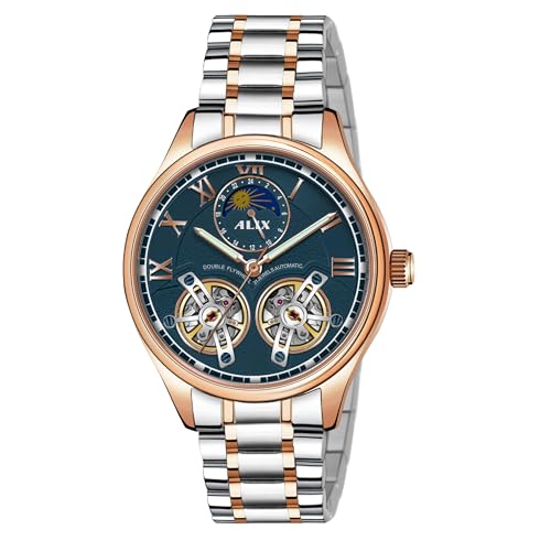Image of ALIX AL2917 Modern Textured Dial Chronograph Analog Watch Black Strap