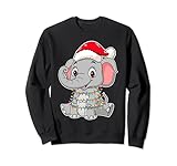 Photo Gallery christmas lights elephant wearing xmas hat - elephant lover felpa Photo Gallery christmas lights elephant wearing xmas hat - elephant lover felpa