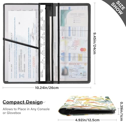 Organizador para documentos de auto compacto miniatura 3