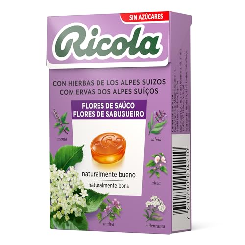 Ricola – Flor de Saúco, Caramelos Duros, Refresca y Alivia la Garganta y las Vías Respiratorias,...