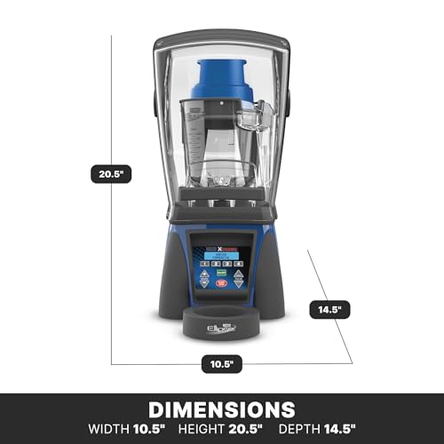 Image of Waring Ellipse Blending System, Dual Motor for Acai & Smoothie Bowls | 3.5 HP Dual-Motor Dasher System, 32oz Copolyester Jar & Sound Enclosure, for Smoothie Shops & Cafes, NSF Certified