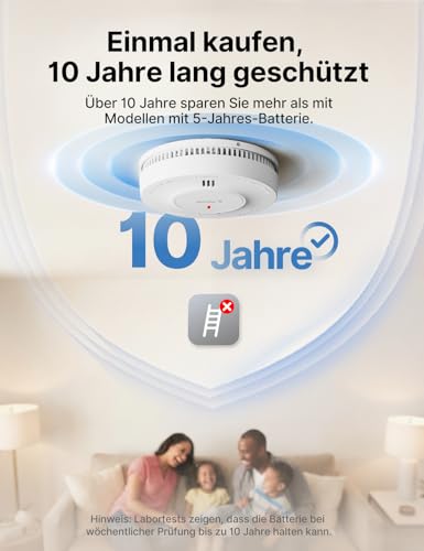 X-Sense Smart Rauchmelder mit 10-Jahres-Batterie, SD19-MN31, 3 Stück – Ansicht 3