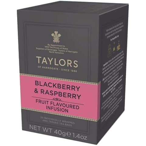 Taylors Blackberry & Raspberry Herbal Tea Cover